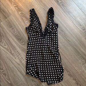 Black and White Polka Dot Mini Dress